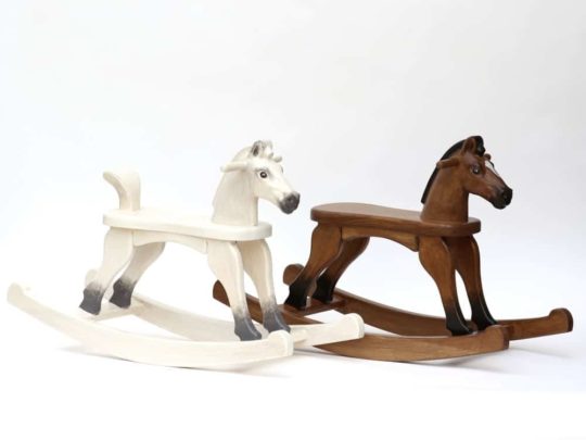 Rocking Horse - White and Bay colour Wooden Rocking Horses in various colour finishes