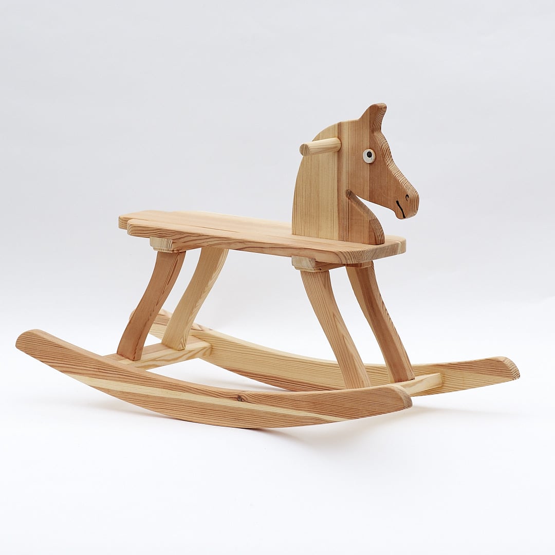 wooden rocking horse chair